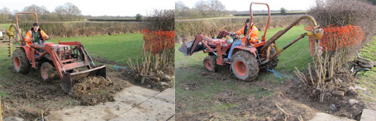 Excavation works at the old level crossing
