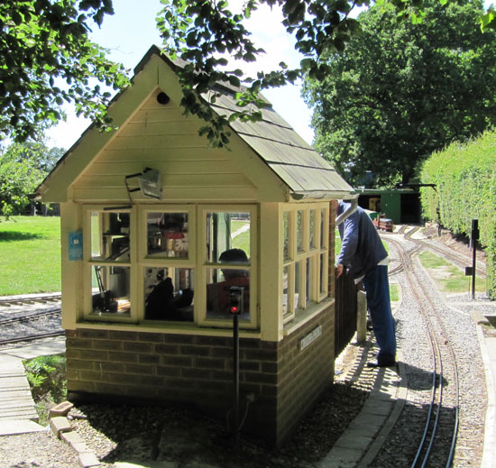 miniature railway signal box