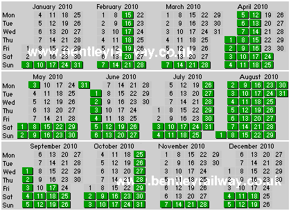 2010 opening dates at Bentley Miniature Railway