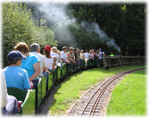Group booking riding on Bentley Miniature Railway