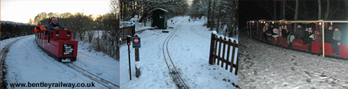 Christmas train rides at Bentley wildfowl