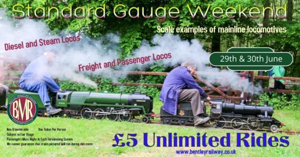 Standard Gauge weekend 29/30 June 2019