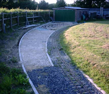 Entry to new Carriage shed at Horsted Yard during preparation