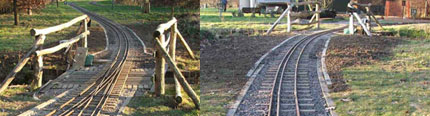 Track edging and soil landsaping