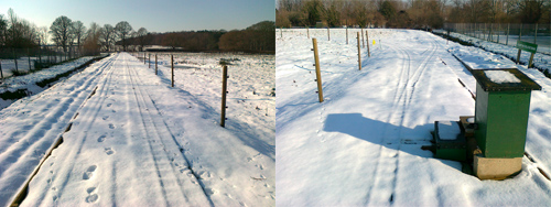 Bentley Miniature Railway extension under snow