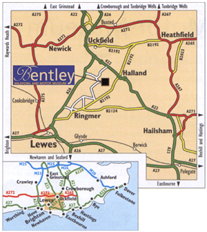 location map for Bentley